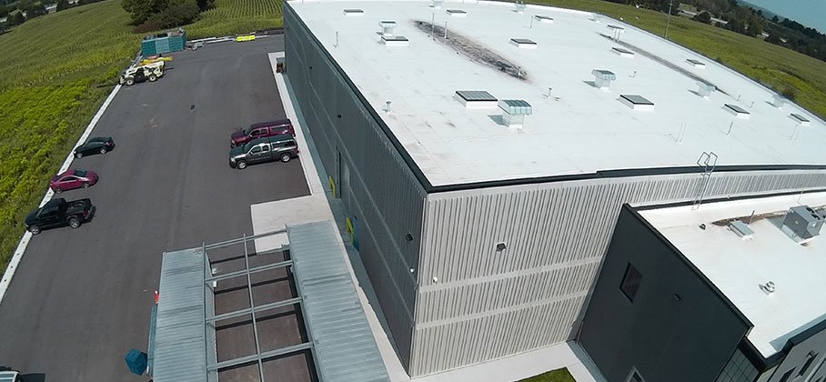 Aerial photo of the business park exterior