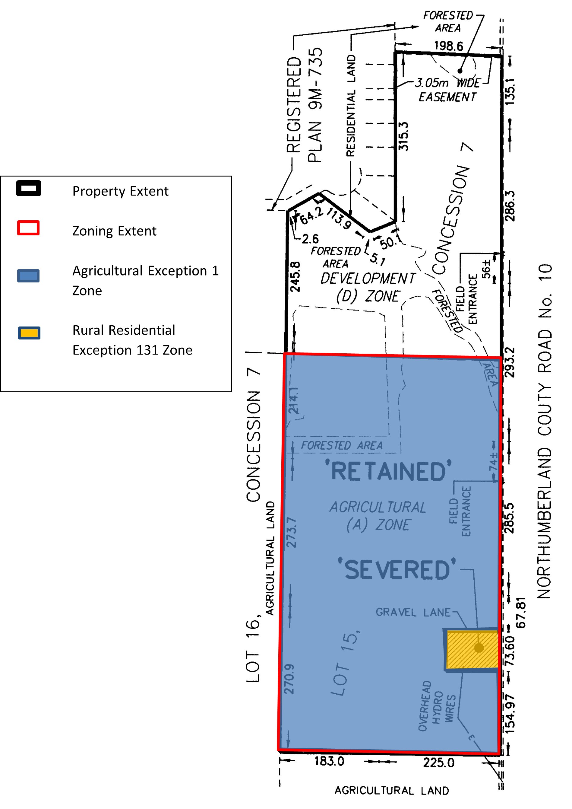 Subject Lands Map depicting area affected by application 