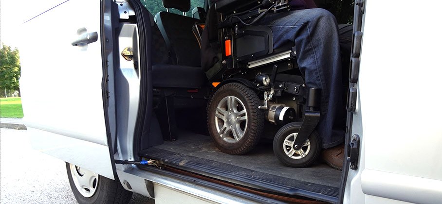 Van with door open showing wheelchair access