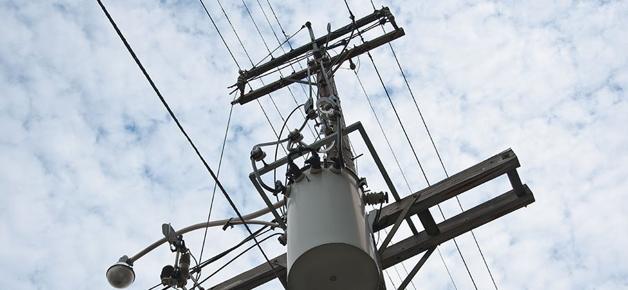 Hydro Lines attached to pole