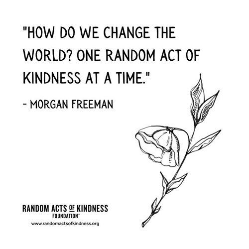 Graphic for Random Acts of Kindness Day with a quote