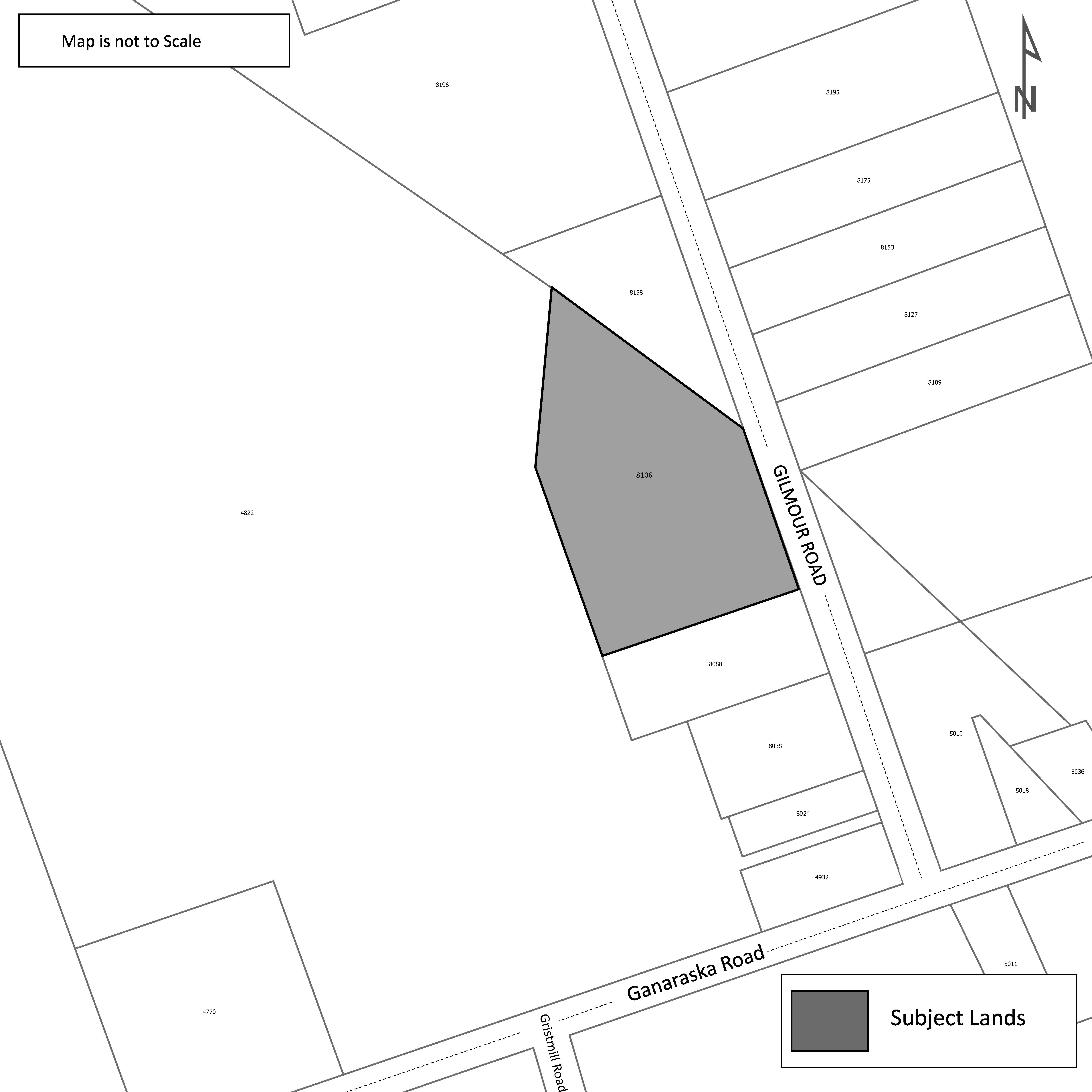 Image of subject site map Gilmour Road and Ganaraska Road