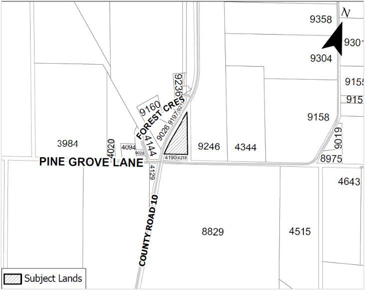 Map of subject lands