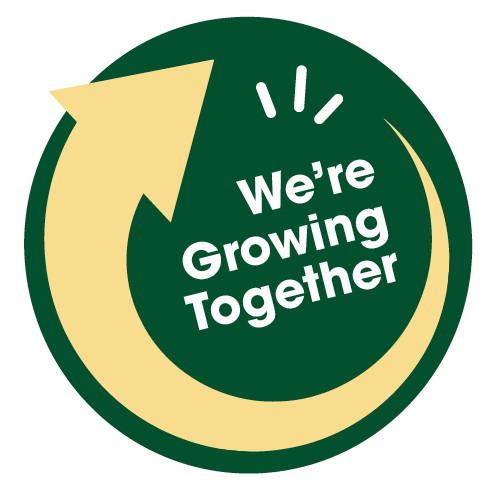 We're growing together wordmark