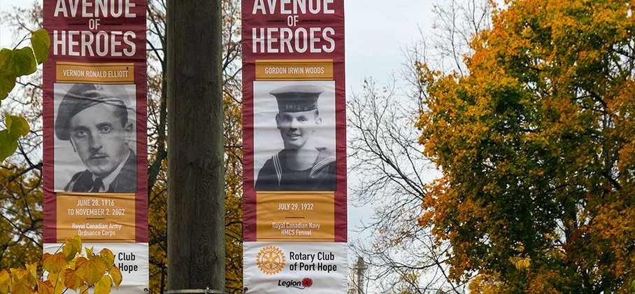 Avenue of Heroes banners hung in Lent Lane