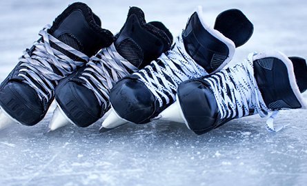 Skates on the ice
