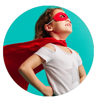 Child in a superhero costume