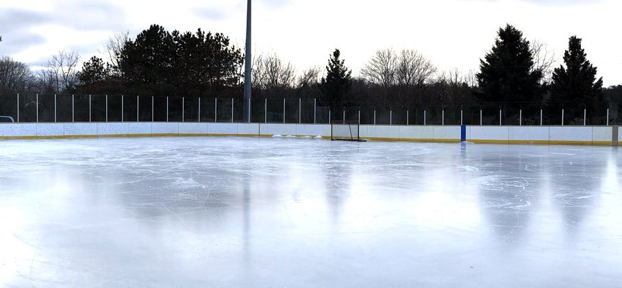 Caroline Street rink in the winter