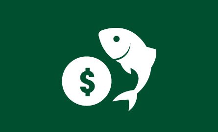 icon of a fish with a coin