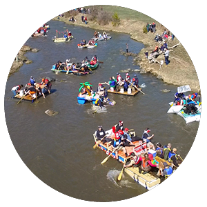 Crazy crafts in the river