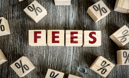 percentage signs with the wording fees