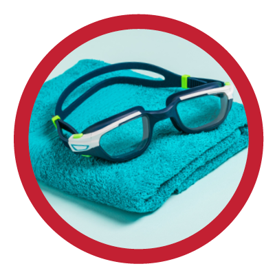Goggles and towel