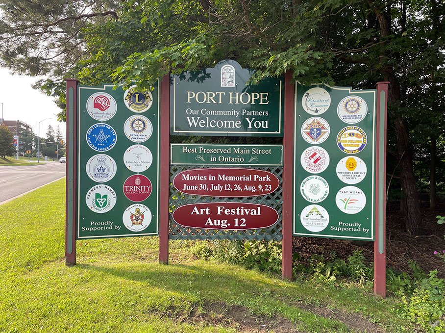 municipal sign with community partners