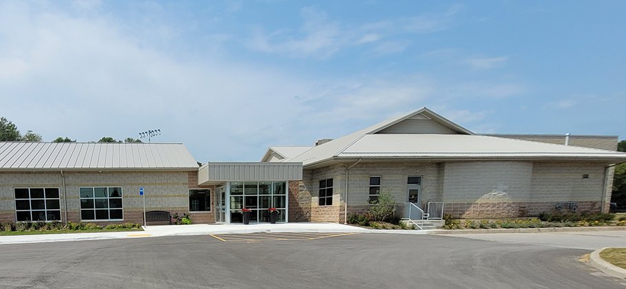 town park recreation centre building exterior front