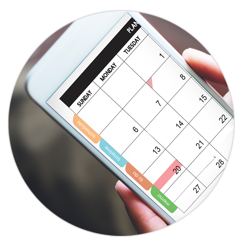Calendar app on phone