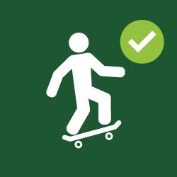 clip art of person on skate board