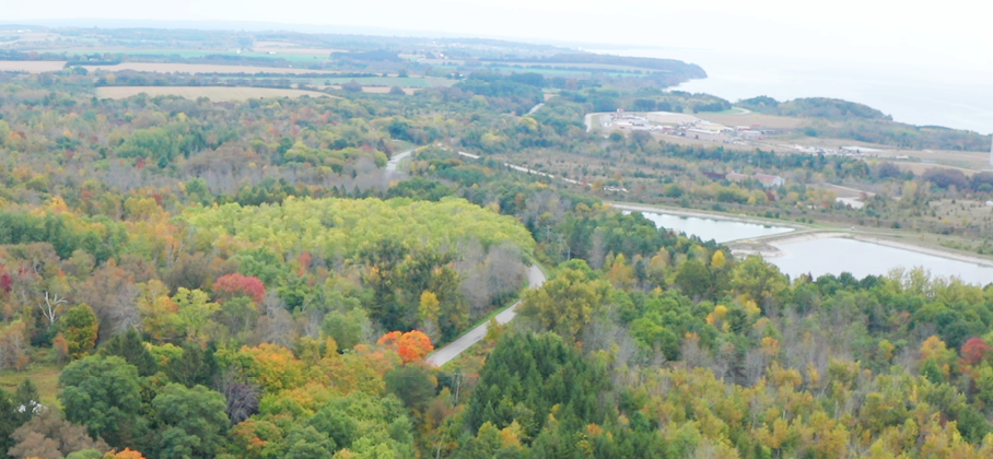 Aerial view of Wesleyville lands
