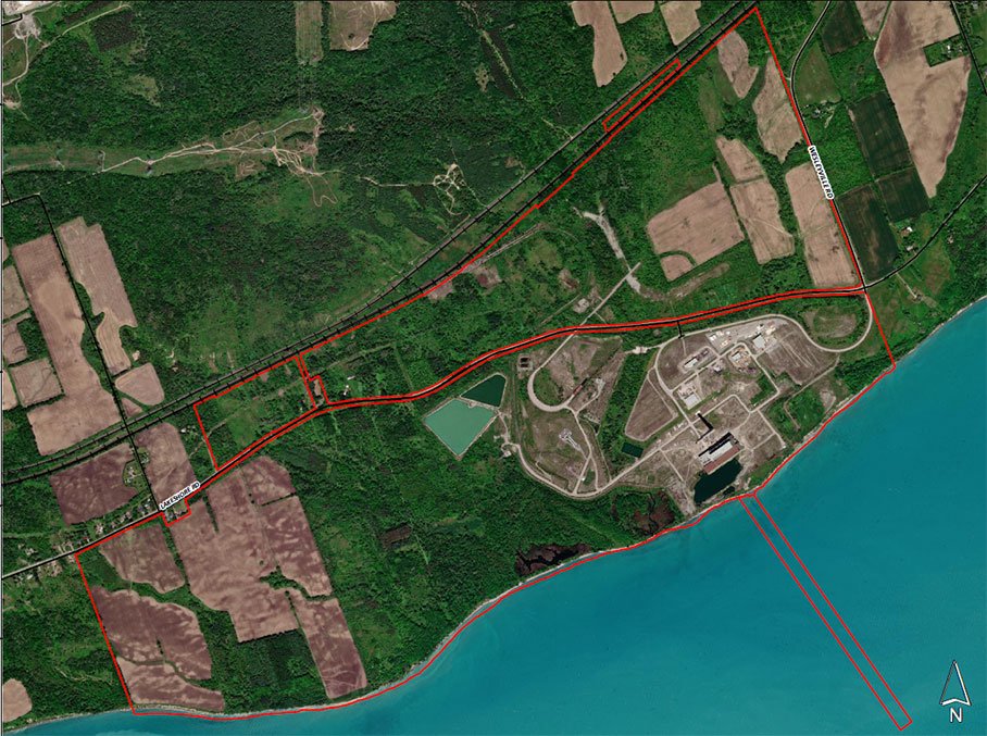 Aerial view of Wesleyville lands