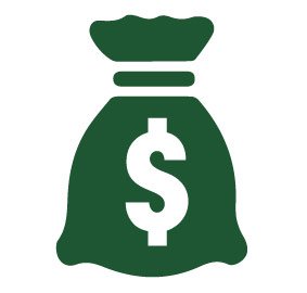 Bag of money icon