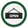 Open sign icon
