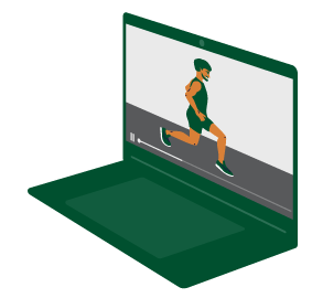 Computer with virtual fitness program