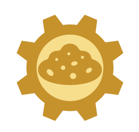 Icon of soil in a gear
