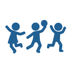 Kids playing icon