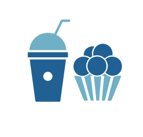 Icon of fries popcorn and slushie