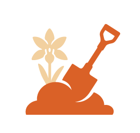 icon of a plant with a shovel